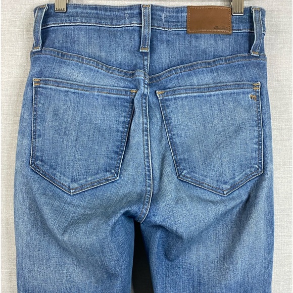 Madewell Women’s Distressed Curvy High-Rise Skinny Denim Blue Jeans Size 26 - Picture 8 of 9